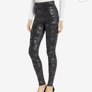 Spanx faux leather camo leggings NWOT